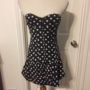 Zara Trafaluc Polka Dot Corset Top & Bubble Skirt